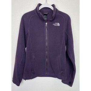 The North Face Small Khumbu Sweater Purple Fleece Zip Up Mock Neck Long Sleeve